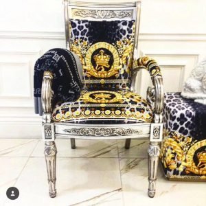 Luxury Silver Wild Crown Armchair