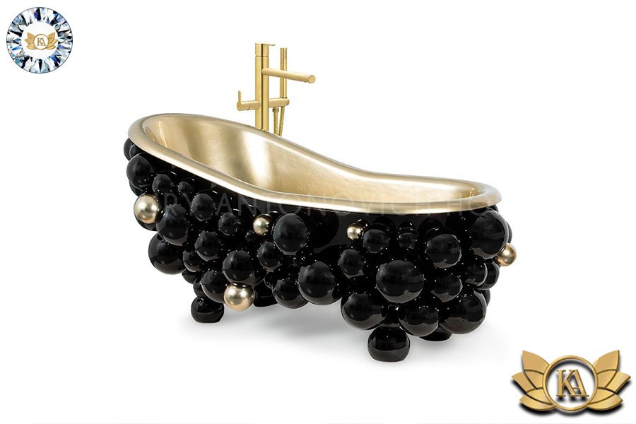 luxurious bubble bath tub