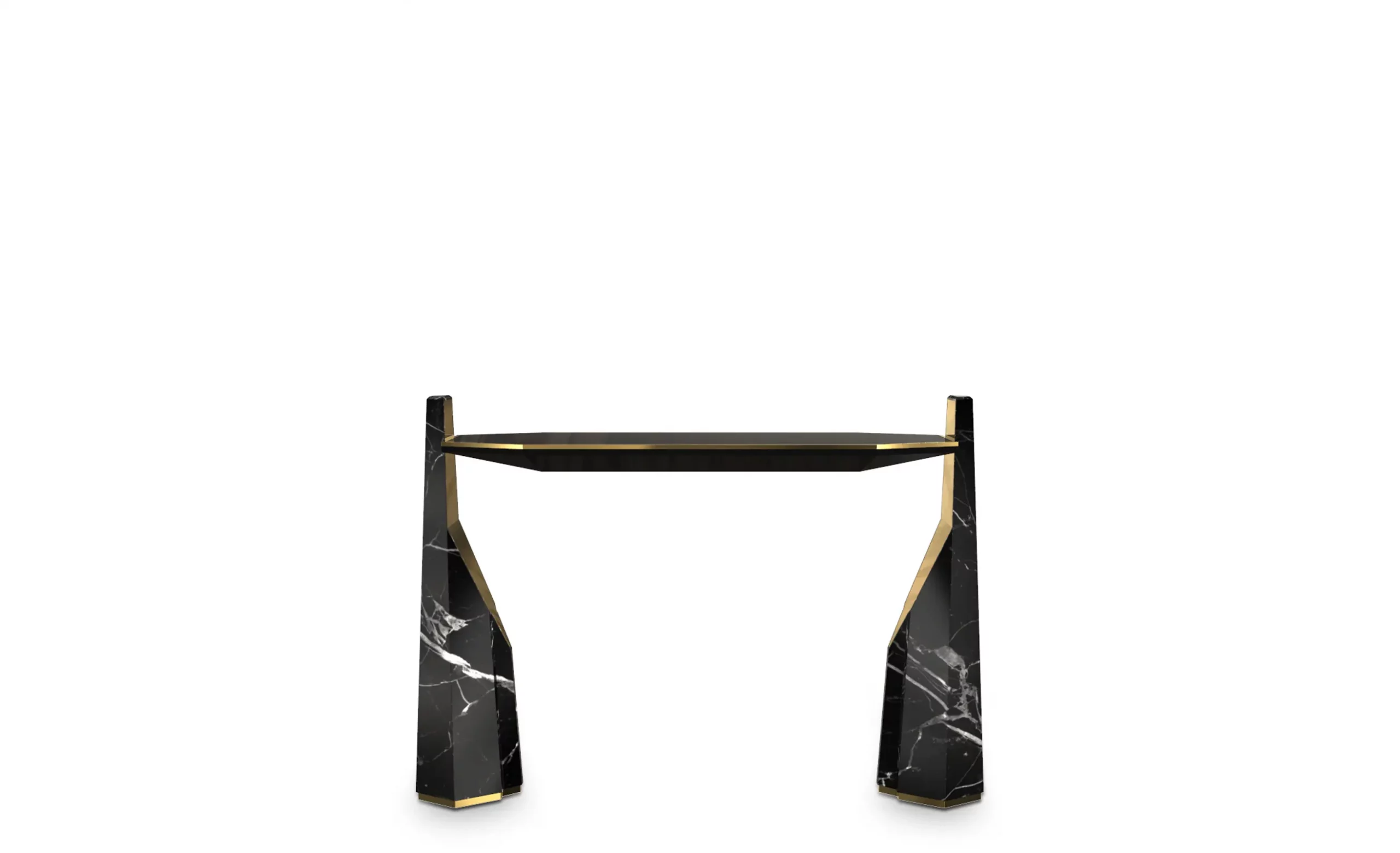 Solid Black Marble Table