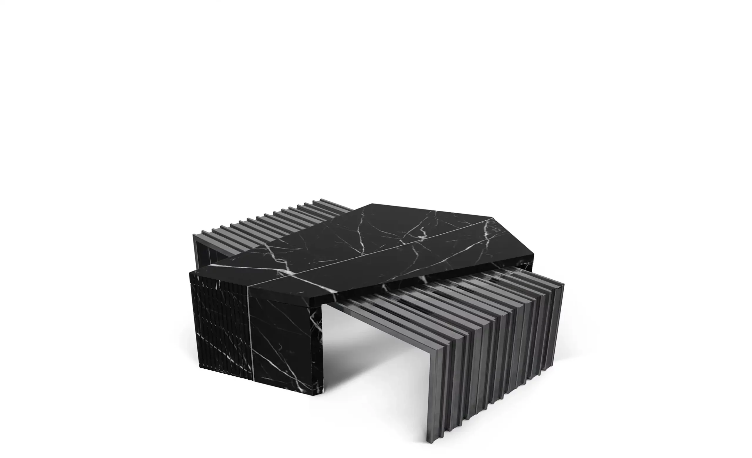 Luxury Solid Black Marble Table