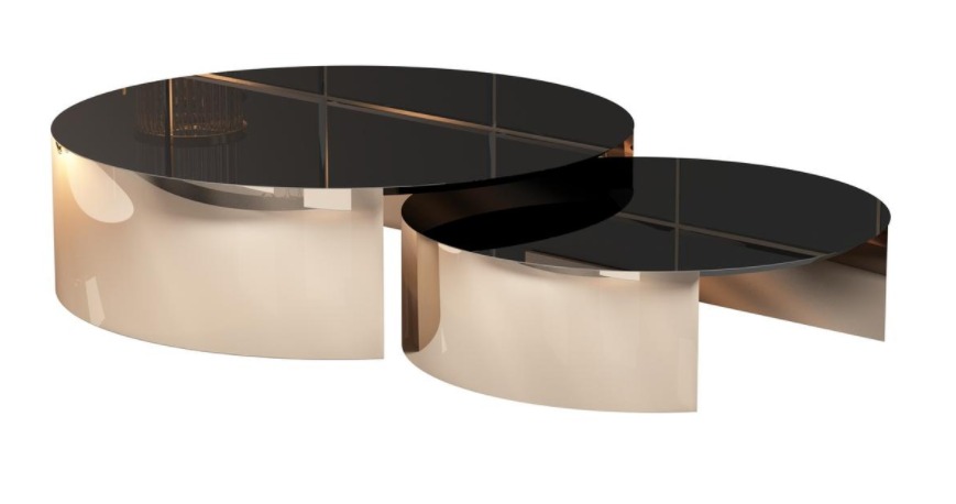 Luxury Gold Black Duo Table
