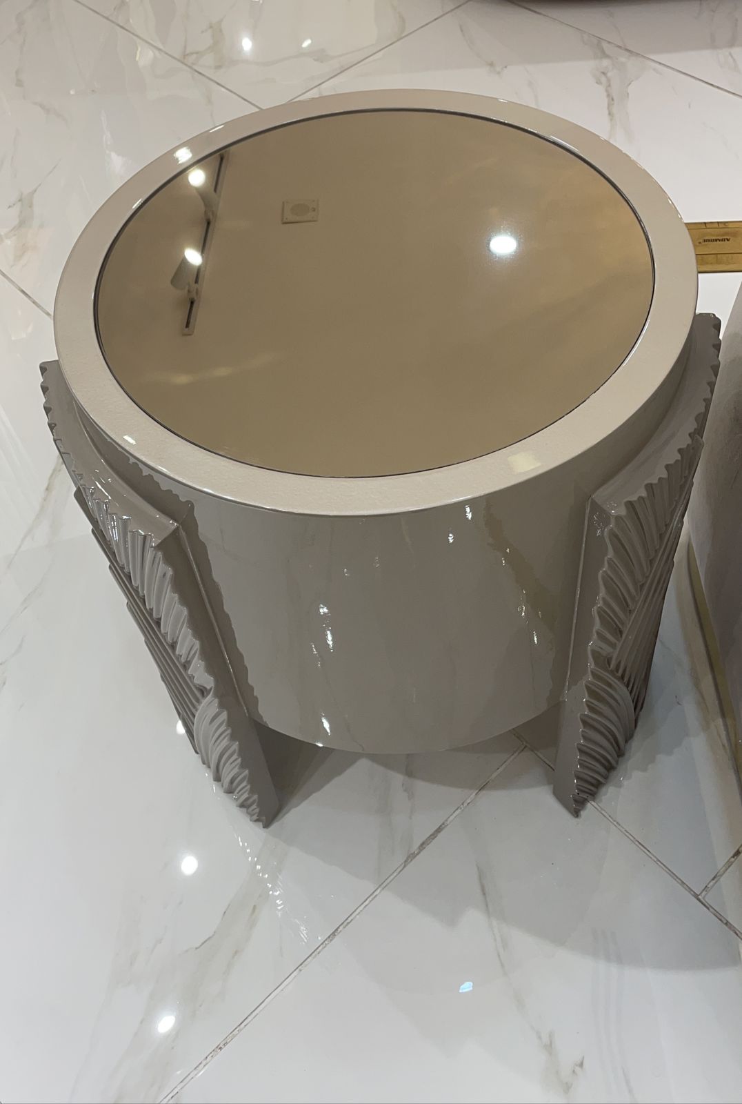 Superb Mirror Glass Side Table
