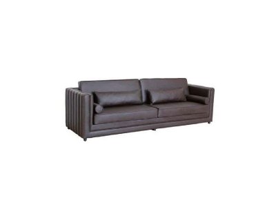 Leather Restaurant Sofa With Upholstered Cushioned Backing