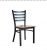 Black Ladder-Back Restaurant Chair With Wooden Seat