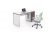 One-person white office desk